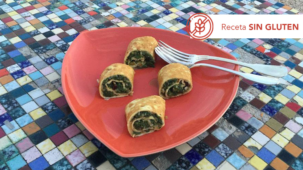 Rollitos bicolor de acelgas